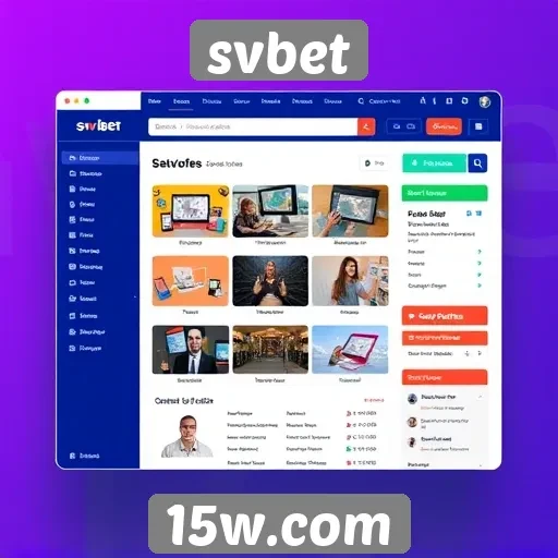 interface do site svbet é otimizada para navegação